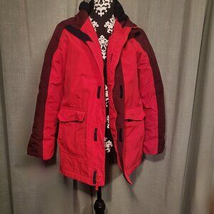 Land's End Kids Squall Waterproof Insulated Winter Parka XL 18-20 Red/Blue